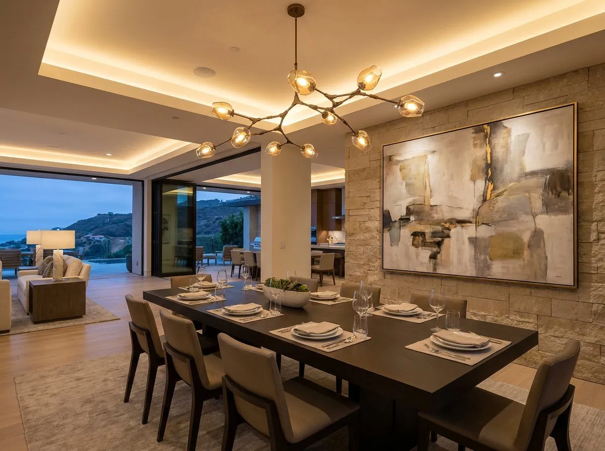 Elegant dining room, real estate photography
