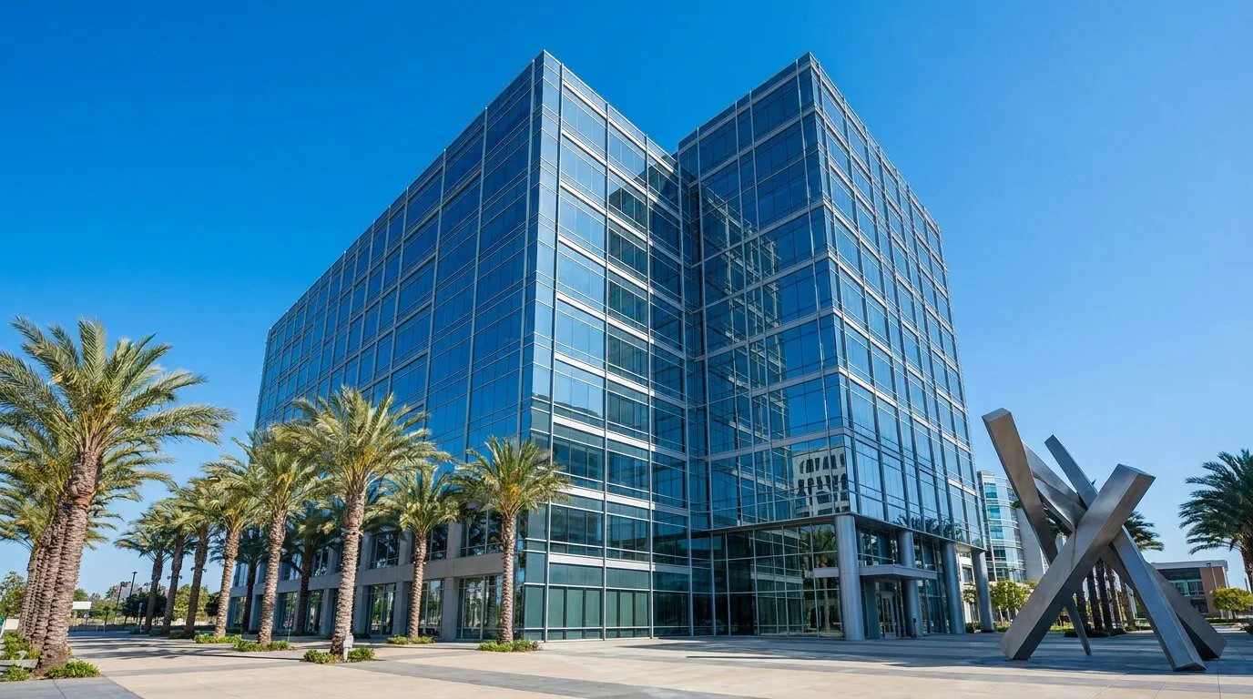 Modern commercial office building exterior, San Diego architectural photography